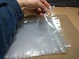Пакет ПВД 20*40+4см с клапаном клеевым прозрачный одноразовый(Неразъемный)  курьерский за 1шт, фото 2