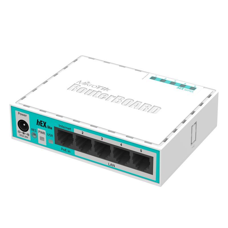 Сетевой Маршрутизатор MikroTik RB750r2 hEX Lite Router, 5x10/100, Passive PoE (in) - фото 1 - id-p114616477
