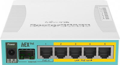 Сетевой Маршрутизатор MikroTik RB960PGS hEX PoE, 5x1000 LAN (4xPoE out) - фото 1 - id-p114616482