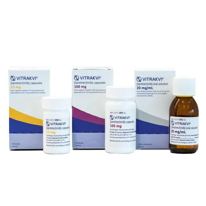 Капсулы Vitrakvi (larotrectinib) для лечения твердых опухолей 56 шт.