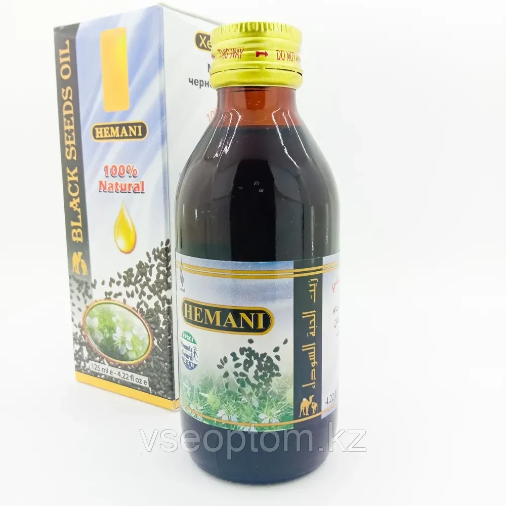 Натуральное масло черного тмина Black Seeds Oil Hemani 125 мл - фото 1 - id-p114617308