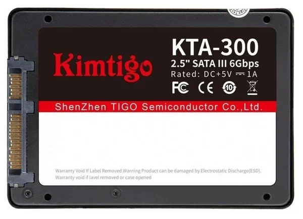Твердотельный накопитель SSD 480 Gb, SATA 6 Gb/s, Kimtigo KTA-300-480G, 2'5, TLC