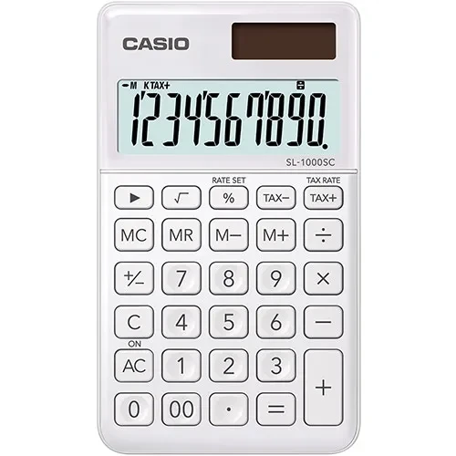 Калькулятор карманный CASIO SL-1000SC-WE-W-EP - фото 1 - id-p106076590