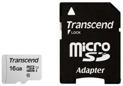 Карта памяти MicroSD 16GB Class 10 U1 Transcend TS16GUSD300S-A