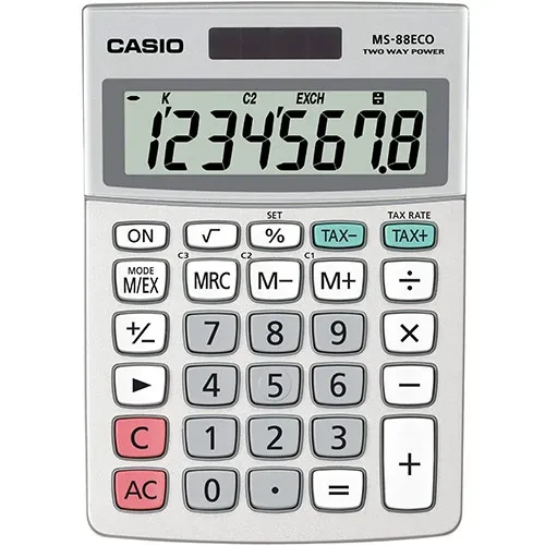 Калькулятор настольный CASIO MS-88ECO-W-EP - фото 1 - id-p106076581