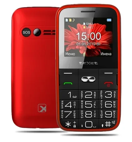Мобильный телефон Texet TM-B227 красный - фото 1 - id-p98201837