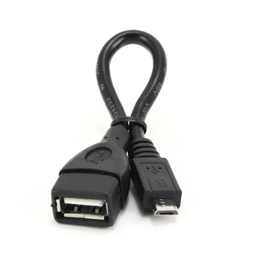 Кабель переходник Cablexpert USB 2.0 OTG A-OTG-AFBM-001 USB-MicroUSB 0.15м пакет - фото 1 - id-p102356153