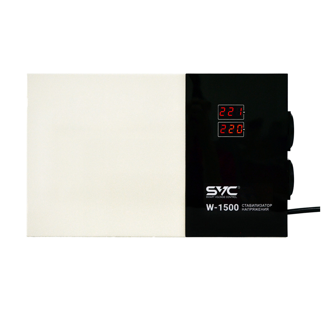 Стабилизатор (AVR) SVC W-1500 Черно-белый - фото 2 - id-p113300757