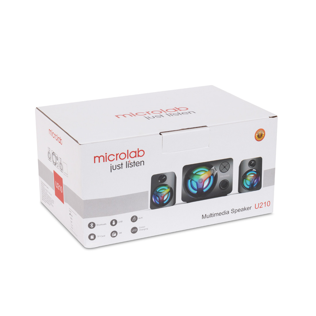 Акустическая система Microlab U210 10Вт (2 5Вт*2+5Вт) Выход 2RCA Вход 3.5 MiniJack Чёрный - фото 3 - id-p105821863