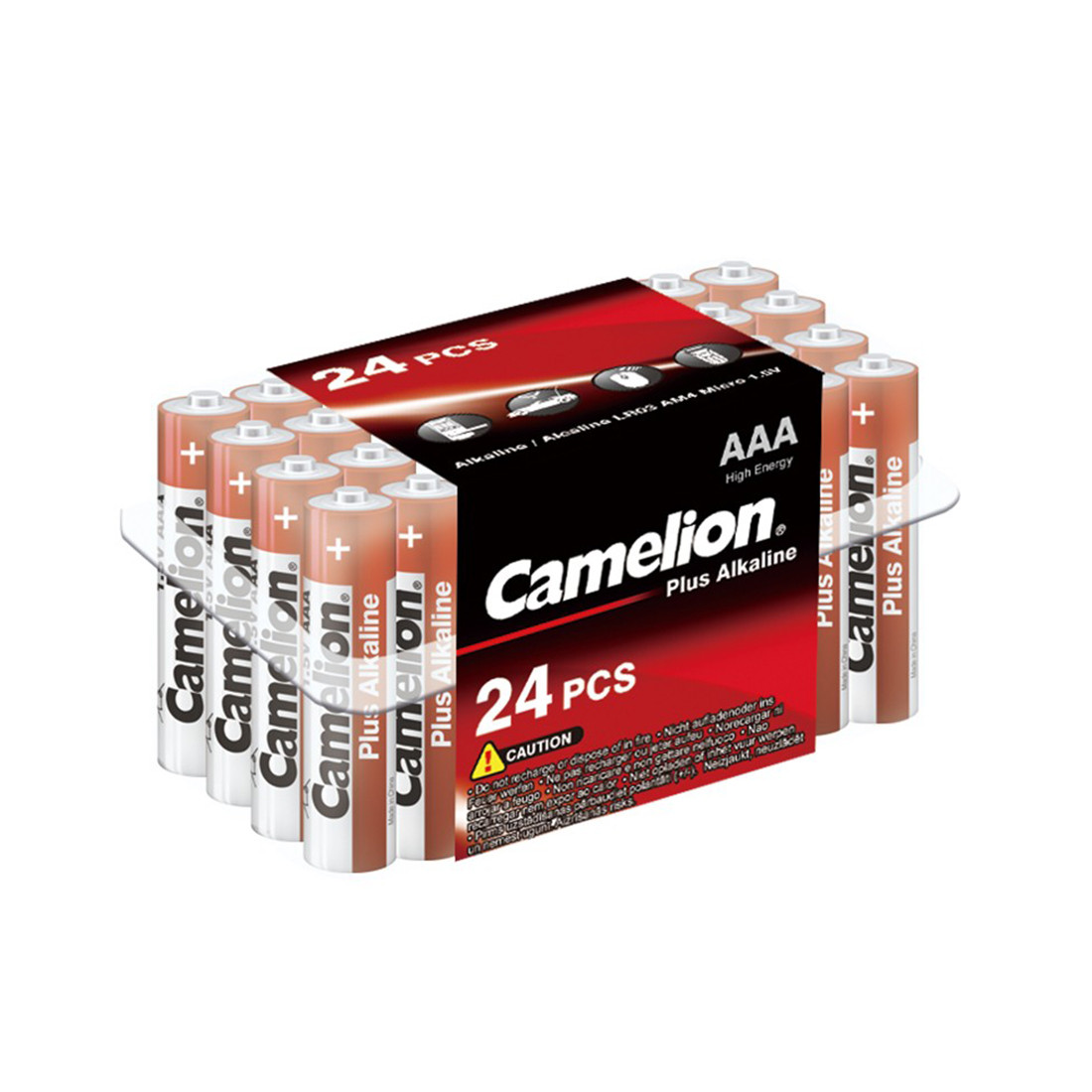 Батарейка CAMELION LR03-PB24 Plus Alkaline AAA 1.5V 1250 mAh 24 шт. Пластиковый кейс - фото 1 - id-p79364061
