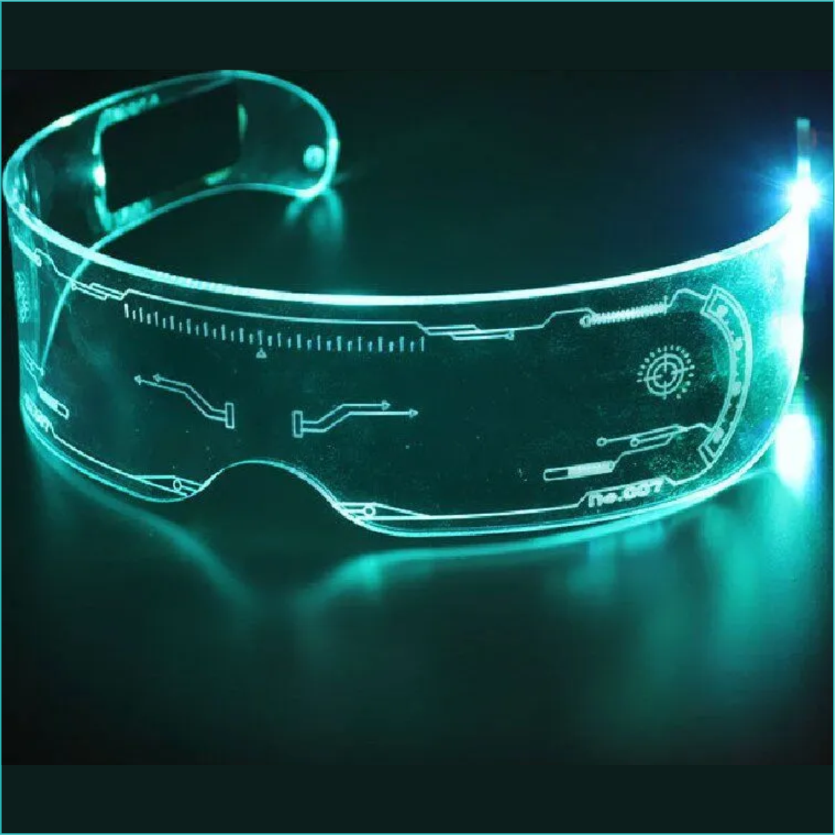 Светящиеся очки для праздника "Киберпанк" (Cyberpunk) - фото 7 - id-p114630401