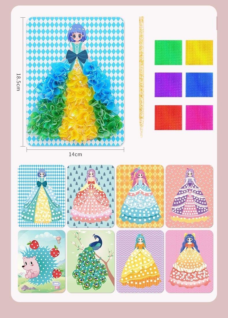 Детский набор для творчества Платье принцессы и ежик, 8 шт - фото 8 - id-p114630722