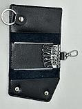 Футляр для ключей-ключница из мягкой кожи. Размер:11 # 6 см., фото 3
