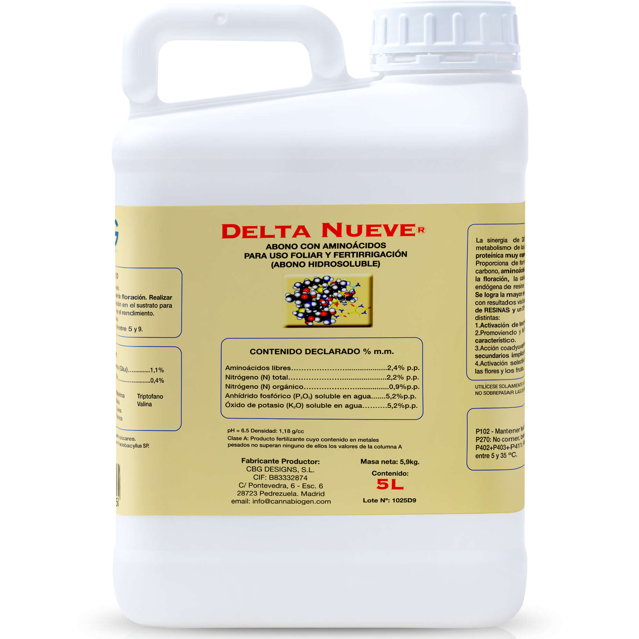 CANNABIOGEN DELTA NINE (NUEVE) 5L (Cтимулятор метаболизма)