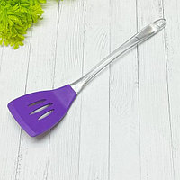 Лопатка с силиконовой рабочей частью фиолетовая