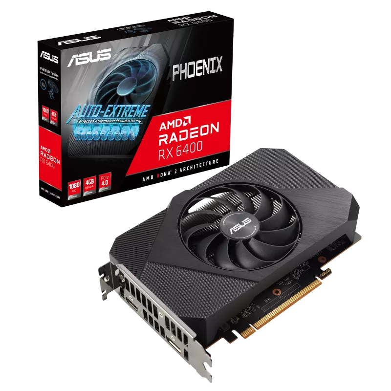 Видеокарта ASUS AMD Radeon RX 6400 4GB GDDR6 DP PH-RX6400-4G - фото 1 - id-p114611759