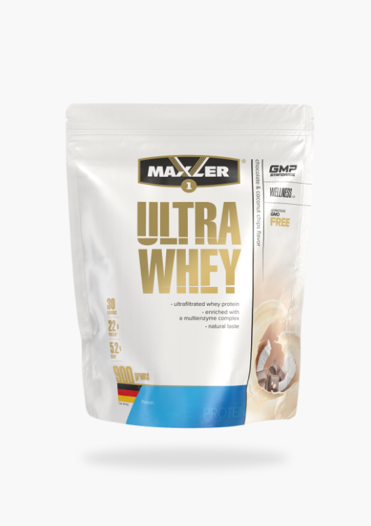 Ultra Whey Шоколад с Кокосовой Стружкой Пакет 900г - фото 1 - id-p114635600