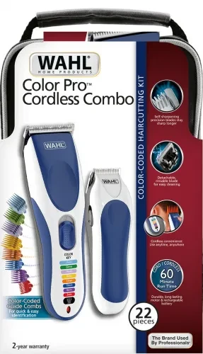 Машинка для стрижки волос Wahl Color Pro Cordless Combo бело-синий - фото 1 - id-p106557742