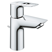 Смеситель для раковины Grohe BauLoop 23335001 с рычажным донным клапаном, размер S, хром