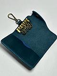 Ключница из кожи. Ручная работа. Отсек для банковской карты. Размер: 11.5 # 7 см., фото 5