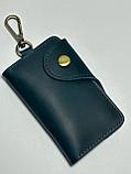 Ключница из кожи. Ручная работа. Отсек для банковской карты. Размер: 11.5 # 7 см., фото 7