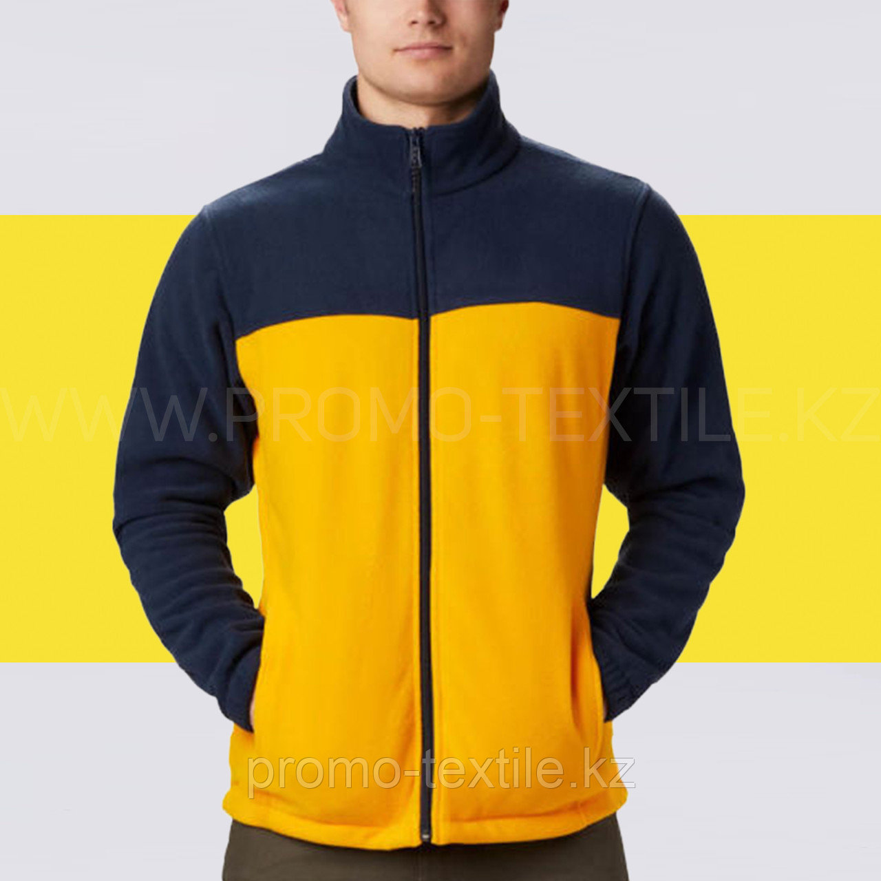 Флисовая кофта желтая пошив | Флисовый джемпер куртка на заказ