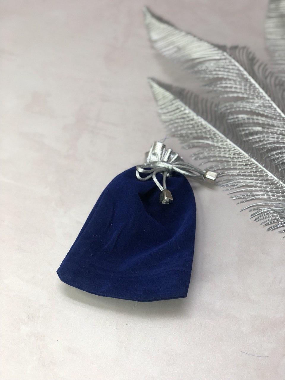 Подарочный мешок для украшений 17х10 см синий - фото 3 - id-p114666002