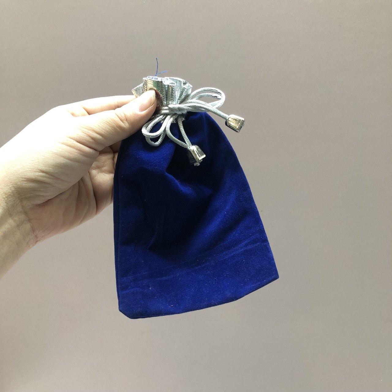 Подарочный мешок для украшений 17х10 см синий - фото 2 - id-p114666002