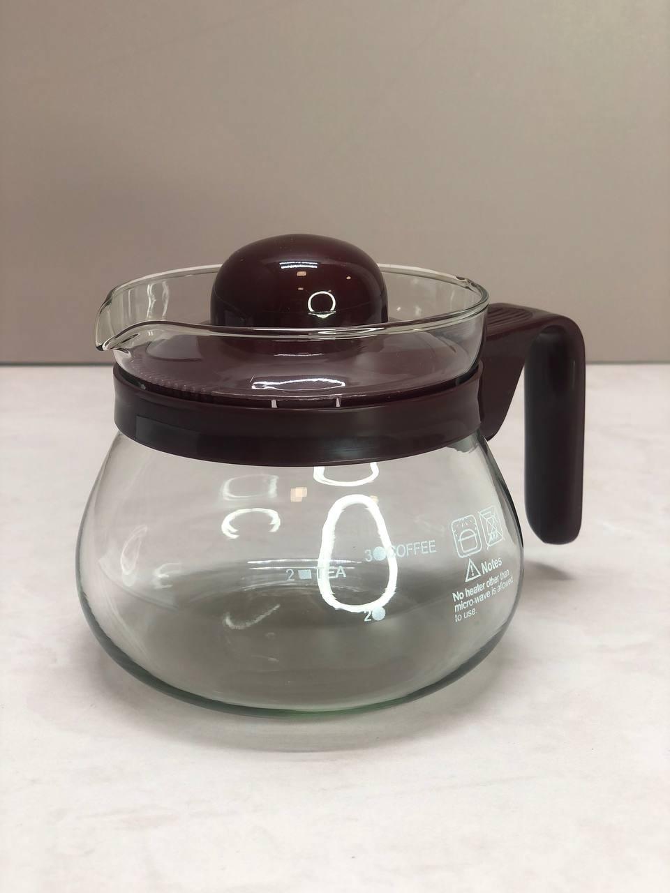 Чайник заварочный стеклянный с удобной ручкой для заварки кофе, чая 500 мл XY-501 бордовый - фото 8 - id-p108383380