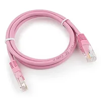 Патч-корд UTP Cablexpert PP12-1M/RO кат.5e 1м литой многожильный (розовый)