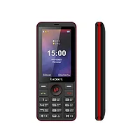 Texet TM-321 ұялы телефоны қара-қызыл