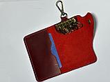 Женская карманная ключница из кожи, отсек для пластиковых карт. Размер: 11.5 # 7 см., фото 2