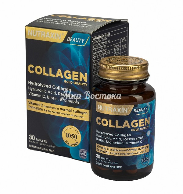 Коллаген для улучшения кожи, суставов и костей Collagen Nutraxin (30 таблеток, Турция) - фото 1 - id-p114670167