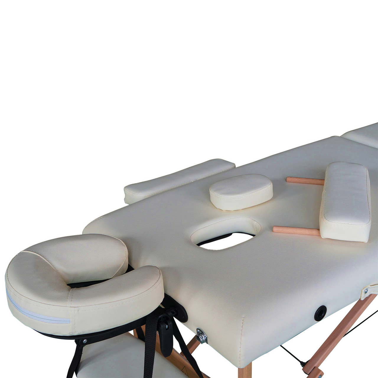 Массажный стол DFC NIRVANA, Optima, дерев. ножки, цвет кремовый (Cream) - фото 4 - id-p112137882