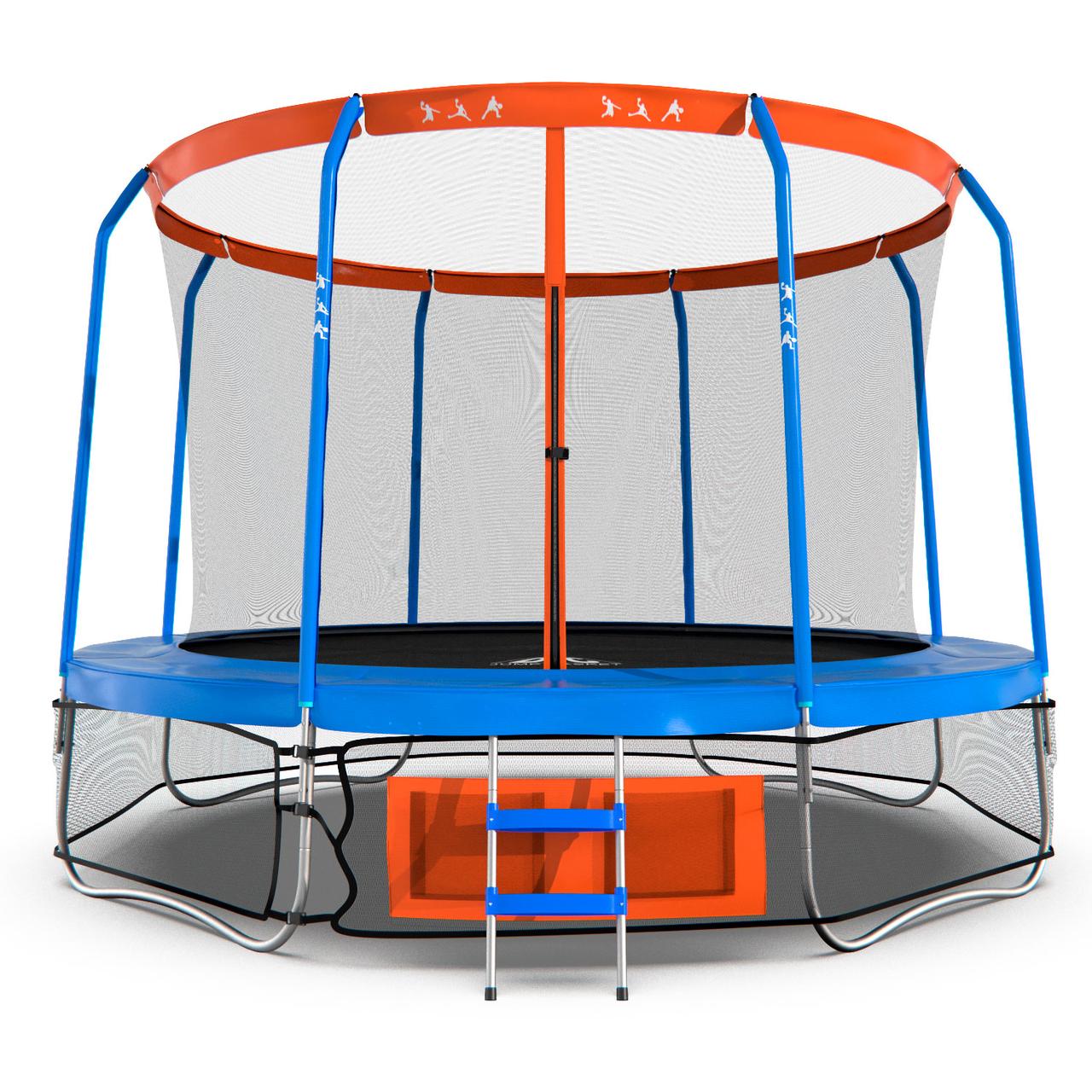 Батут DFC JUMP BASKET 14ft внутр.сетка, лестница (427cм) (два короба) - фото 2 - id-p112137922