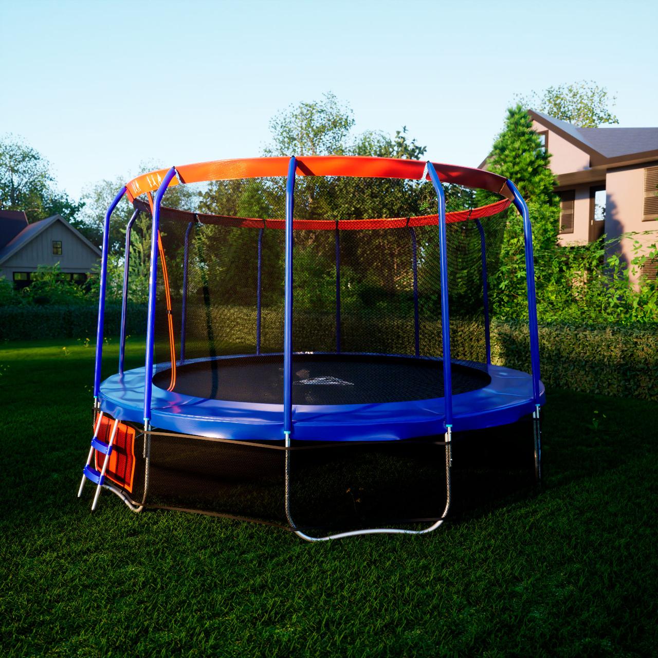 Батут DFC JUMP BASKET 16ft внутр.сетка, лестница (488cм)(два короба) - фото 7 - id-p112137923