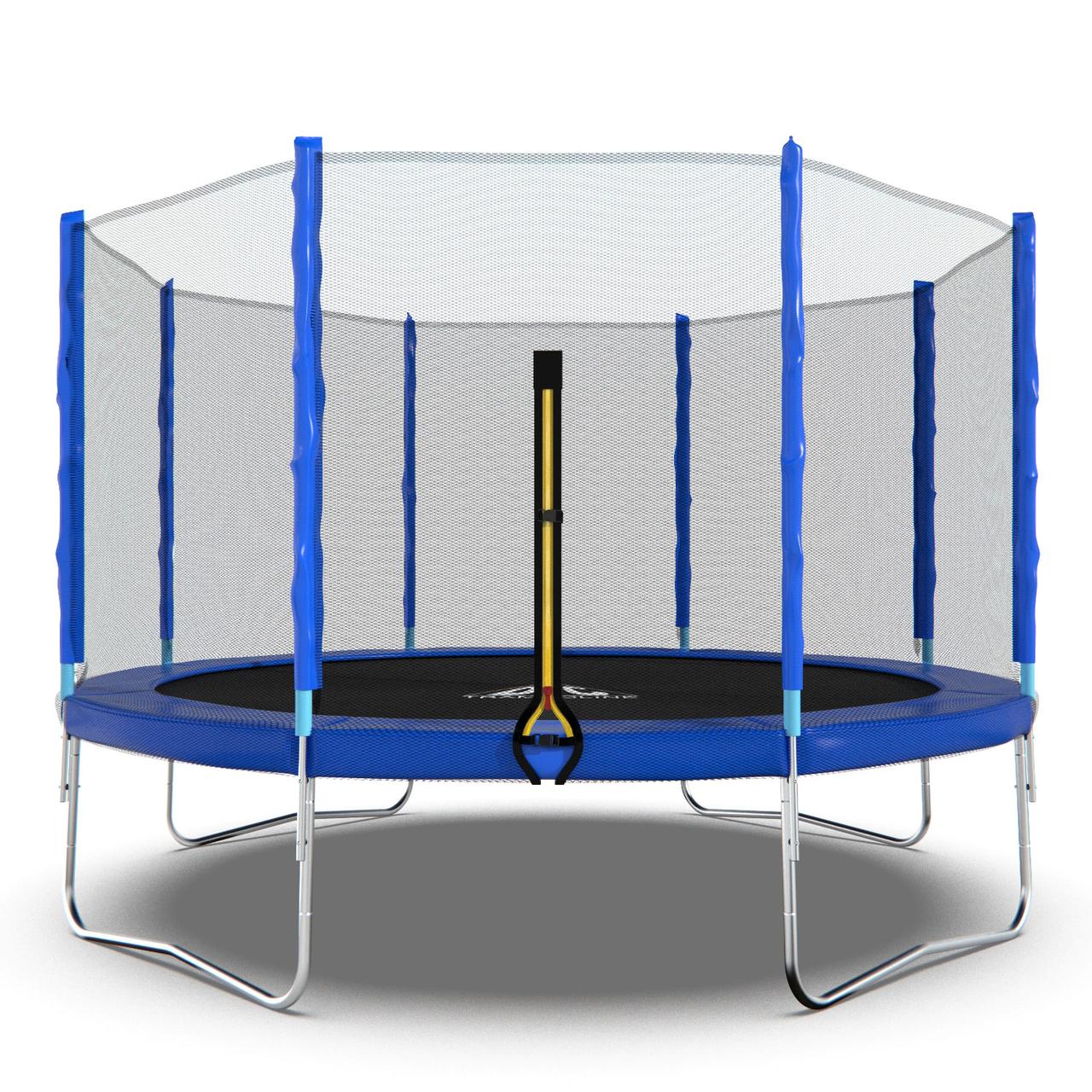 Батут DFC Trampoline Fitness 12ft наружн.сетка, синий (366см) (два короба) - фото 2 - id-p112137948