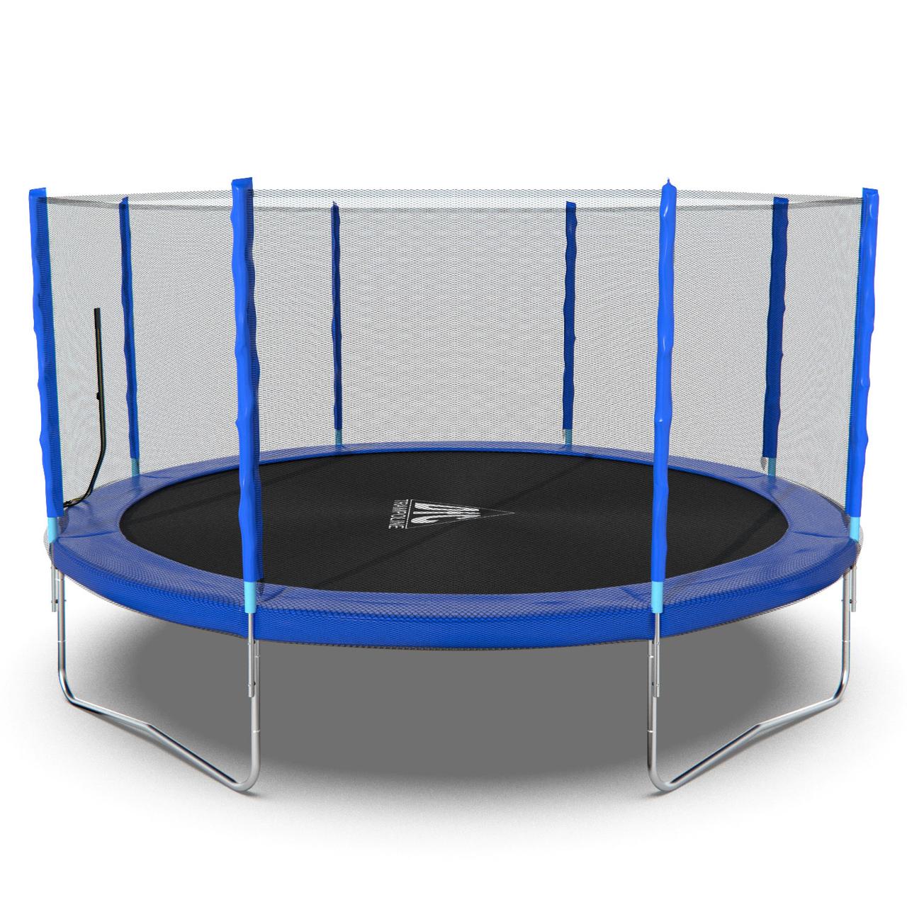 Батут DFC Trampoline Fitness 14ft наружн.сетка, синий (427см)(два короба) - фото 4 - id-p112137951