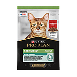 Pro Plan NutriSavour Sterilised, для стерилизованных кошек с говядиной в соусе, уп.26*85гр., фото 2