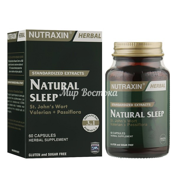 Средство для нормализации сна Natural Sleep Nutraxin (60 таблеток, Турция) - фото 1 - id-p114670897