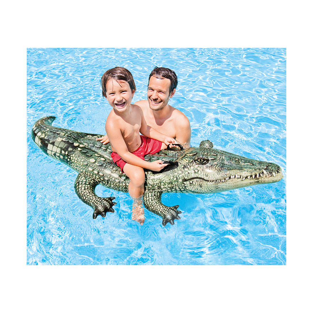 Надувная игрушка Intex 57551NP в форме крокодила для плавания - фото 2 - id-p114671996