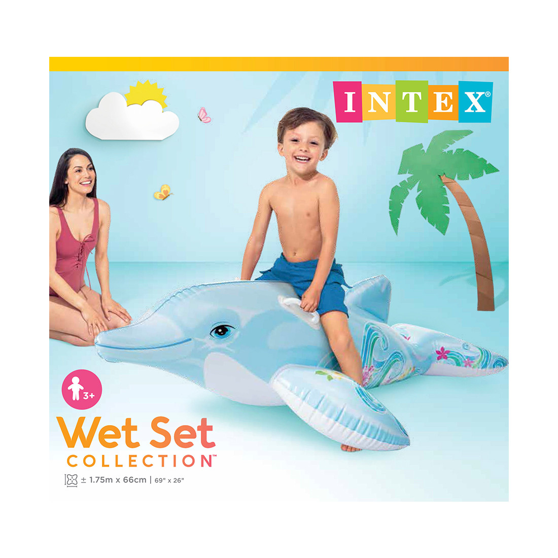 Надувная игрушка Intex 58535NP в форме дельфина для плавания - фото 3 - id-p114672000
