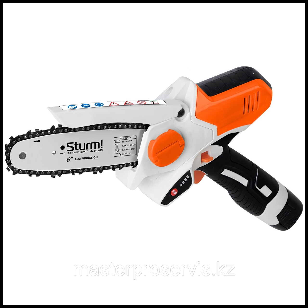 CSC1804 Аккумуляторная цепная пила Sturm!, 16 В, шина 15 см, 2 акк, ЗУ, кейс, шт