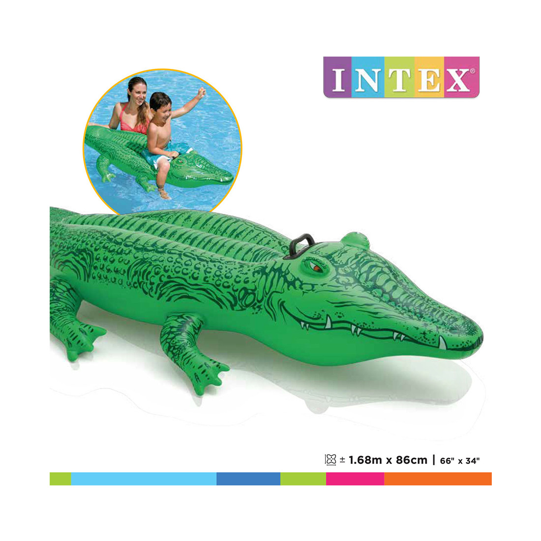 Надувная игрушка Intex 58546NP в форме крокодила для плавания - фото 3 - id-p114673984