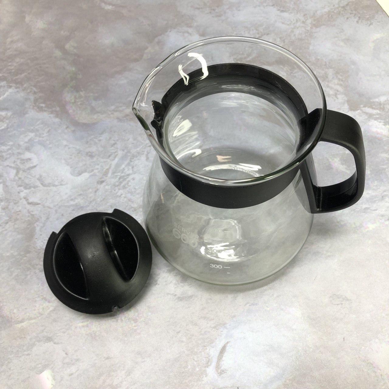 Чайник заварочный стеклянный с удобной съемной ручкой для заварки кофе, чая 600 мл XMS-60 черный - фото 10 - id-p114677470