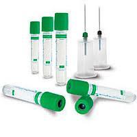 Пробирки вакуумные для забора крови 4 мл, (зеленный) с гепарином - фото 1 - id-p114678007
