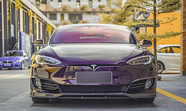 Карбоновая губа переднего бампера для Tesla Model S