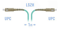 Патчкорд оптический прямой SC/UPC - SC/UPC, МM (OM3), Simplex, 1 метр