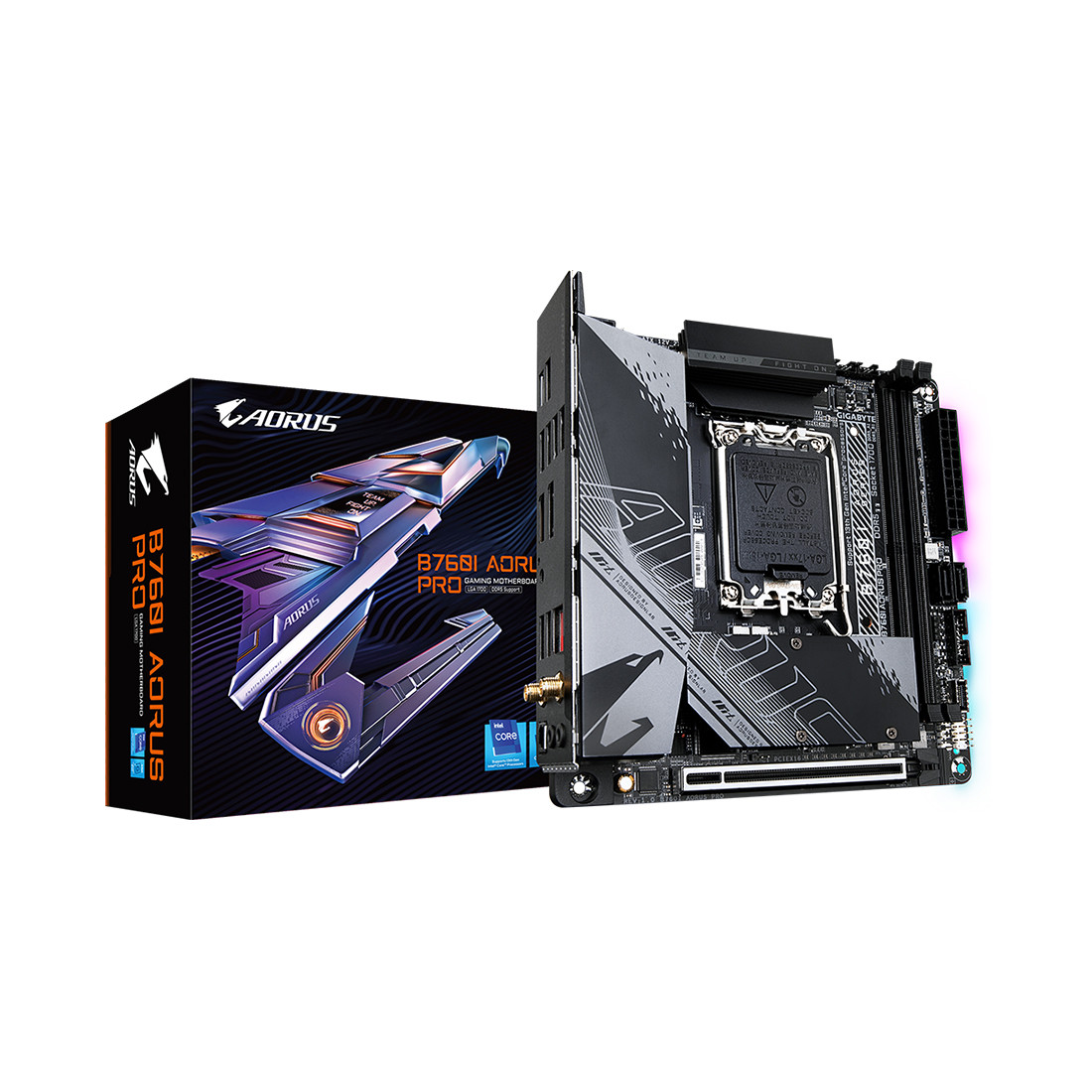 Материнская плата Gigabyte B760I AORUS PRO - фото 1 - id-p114694435