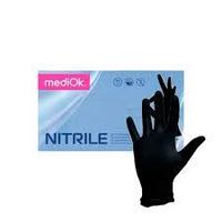 Перчатки одноразовые MediOk, нитриловые, чёрные, размер L, 50 пар/упак